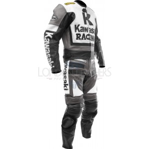 Kawasaki Racing Grey Ninja Motorcycle Leathers